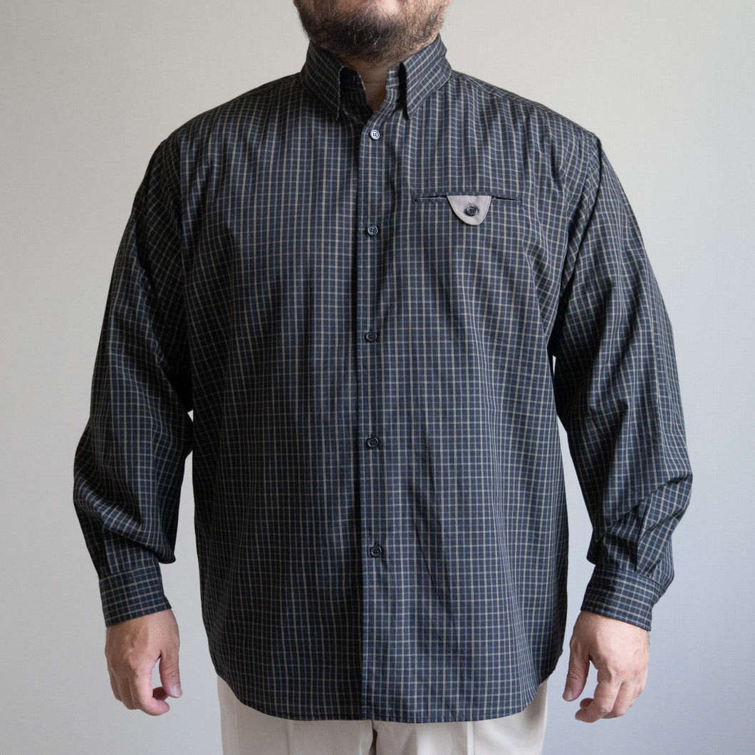 A/E FLAP POCKET SHIRTS  - CHECK BLACK -