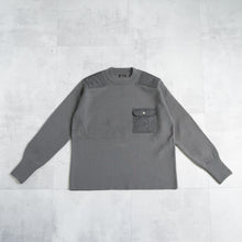 画像をギャラリービューアに読み込む, NON DOWN MILITARY CREW KNIT - CHARCOAL -
