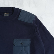 画像をギャラリービューアに読み込む, NON DOWN MILITARY CREW KNIT - D.NAVY -
