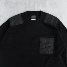 画像をギャラリービューアに読み込む, NON DOWN MILITARY CREW KNIT - BLACK -
