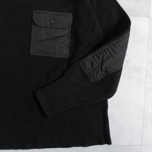 画像をギャラリービューアに読み込む, NON DOWN MILITARY CREW KNIT - BLACK -
