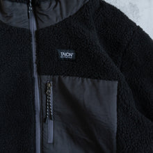 Load image into Gallery viewer, Mountain Reversible Down Boa Hoodie-D.GRAY x BLACK-
