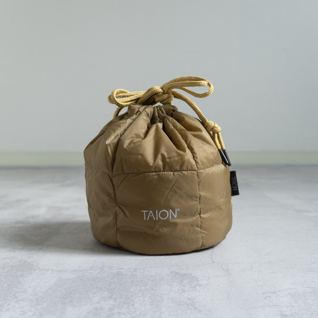 DRAWSTRING DOWN BAG - BEIGE -