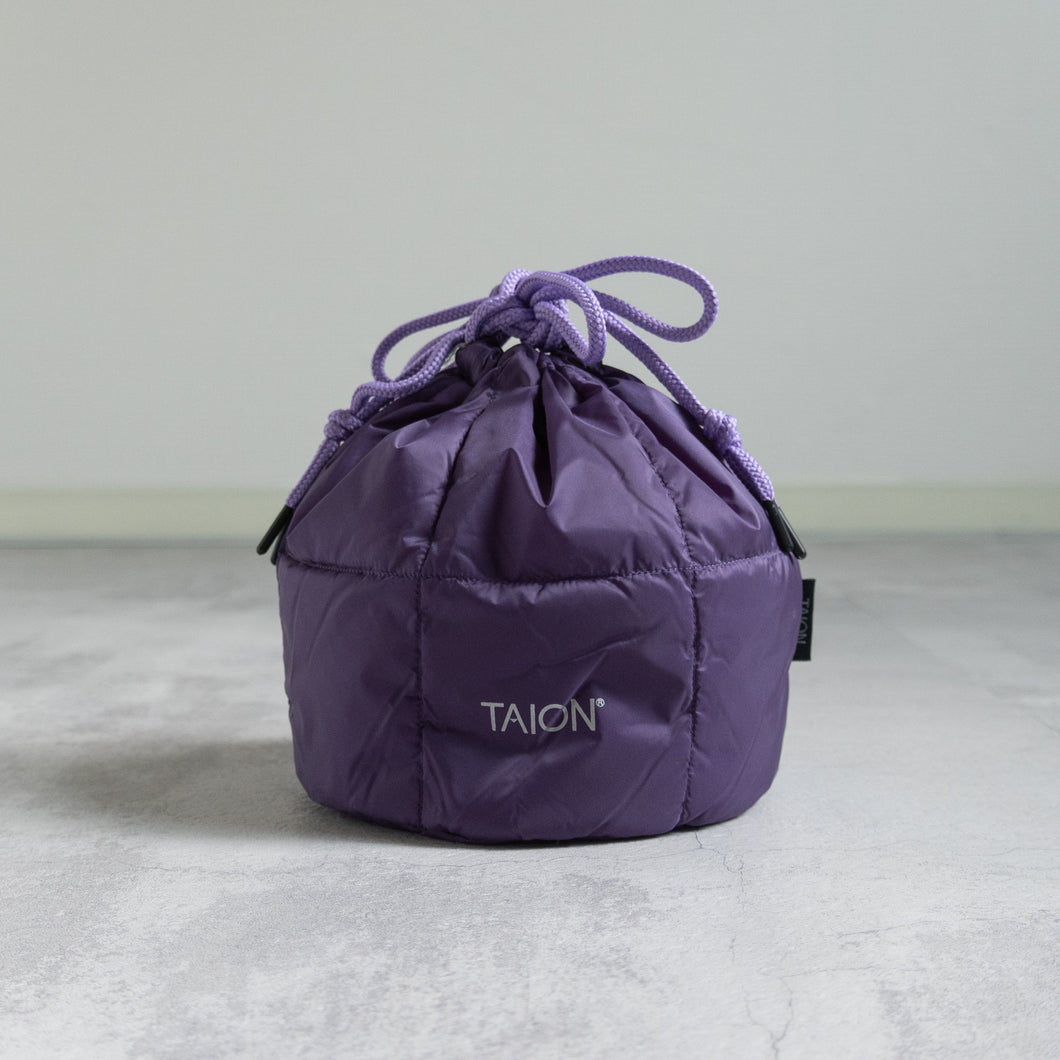 DRAWSTRING DOWN BAG - D.PURPLE -