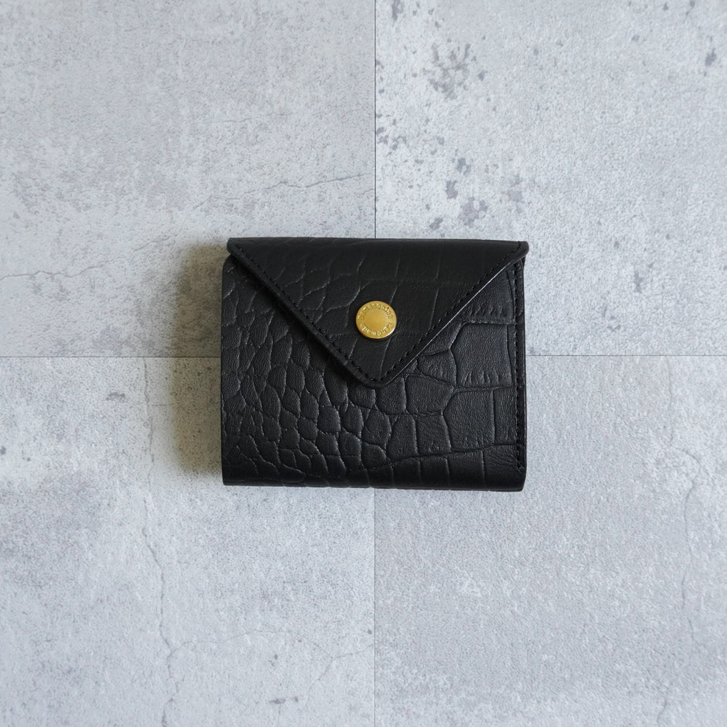 Embossing Triangle Mini Wallet -Black-