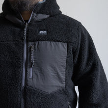 Load image into Gallery viewer, Mountain Reversible Down Boa Hoodie-D.GRAY x BLACK-
