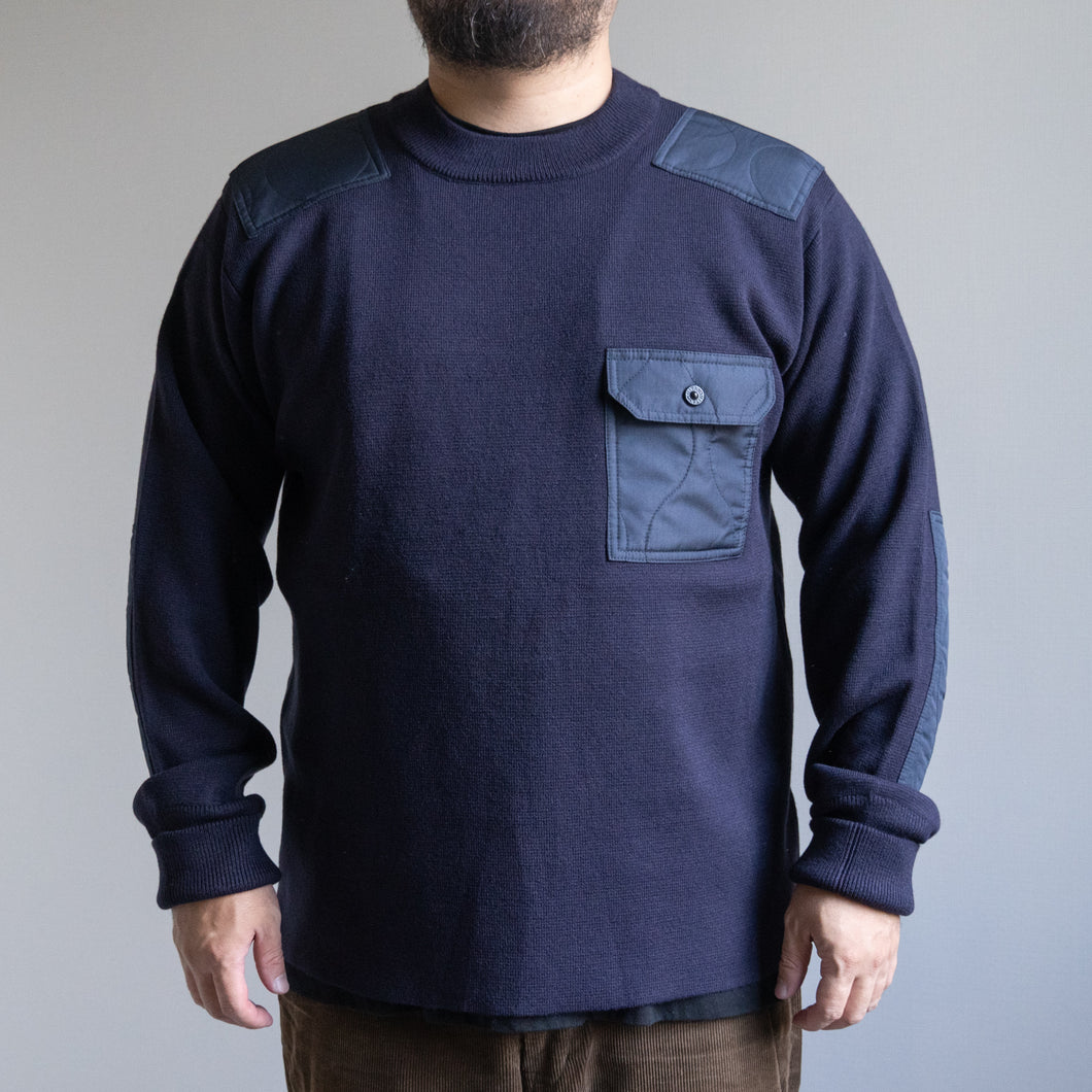 NON DOWN MILITARY CREW KNIT - D.NAVY -