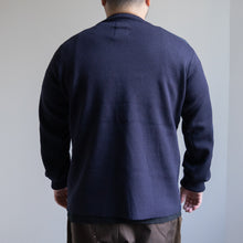 画像をギャラリービューアに読み込む, NON DOWN MILITARY CREW KNIT - D.NAVY -
