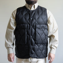 画像をギャラリービューアに読み込む, MILITARY CREW NECK W POCKET DOWN VEST SOFT SHELL- BLACK -
