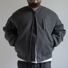 画像をギャラリービューアに読み込む, MELTON MA-1 JACKET  - GRAY -
