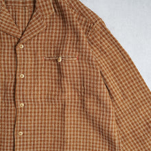 Load image into Gallery viewer, Handwoven Sashiko Foreman Shirts --camel-
