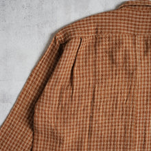 Load image into Gallery viewer, Handwoven Sashiko Foreman Shirts --camel-
