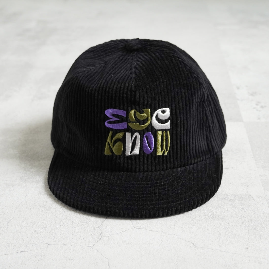 CORDUROY 5PANEL CAP - BLACK -