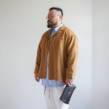 Load image into Gallery viewer, Handwoven Sashiko Foreman Shirts --camel-
