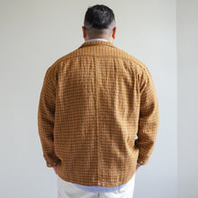 Load image into Gallery viewer, Handwoven Sashiko Foreman Shirts --camel-
