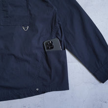 Load image into Gallery viewer, Side Pocket Heavy Sheeting Shirts -navy-
