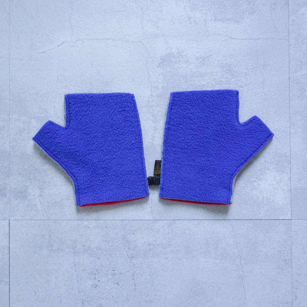 FLEECE R/GLOVE - ROYAL×RED -