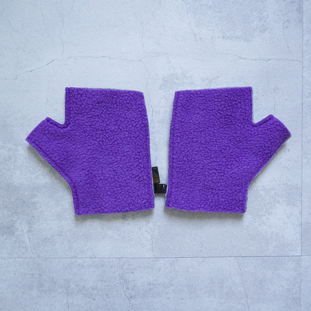 Fleece R/Glove -lt.gy x Purple-