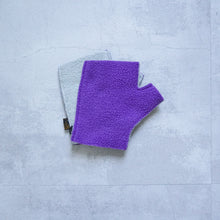 Load image into Gallery viewer, Fleece R/Glove -lt.gy x Purple-
