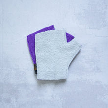 Load image into Gallery viewer, Fleece R/Glove -lt.gy x Purple-
