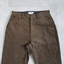 Load image into Gallery viewer, Courduroy Wide Tapered Pants -BROWN-
