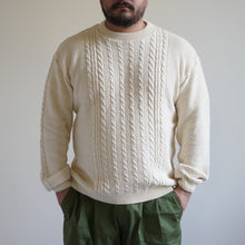 Load image into Gallery viewer, Cable Knit Crew -Natural-
