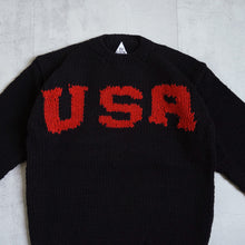 Load image into Gallery viewer, USA Hand Knit Crew -Black-
