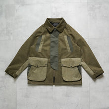 Load image into Gallery viewer, Moon Tweed 3 Layered Jacket -Olive x Green-
