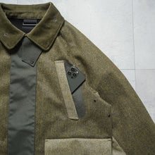 画像をギャラリービューアに読み込む, MOON TWEED 3 LAYERED JACKET - OLIVE × GREEN -
