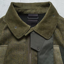 Load image into Gallery viewer, Moon Tweed 3 Layered Jacket -Olive x Green-
