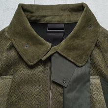 画像をギャラリービューアに読み込む, MOON TWEED 3 LAYERED JACKET - OLIVE × GREEN -
