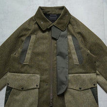 Load image into Gallery viewer, Moon Tweed 3 Layered Jacket -Olive x Green-
