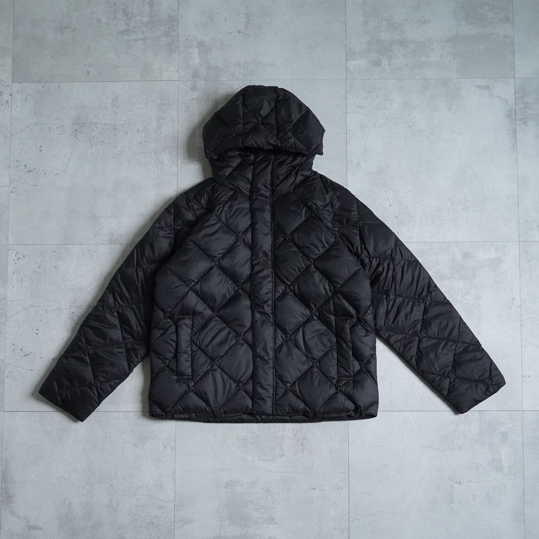 CITY PACKABLE HOOD DOWN JACKET -BLACK-