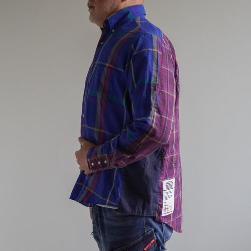 テングストア大阪オリジナルアイテムLAC　リメイクシャツ　長袖シャツ　大きいサイズ　ビッグサイズ　メンズファッション