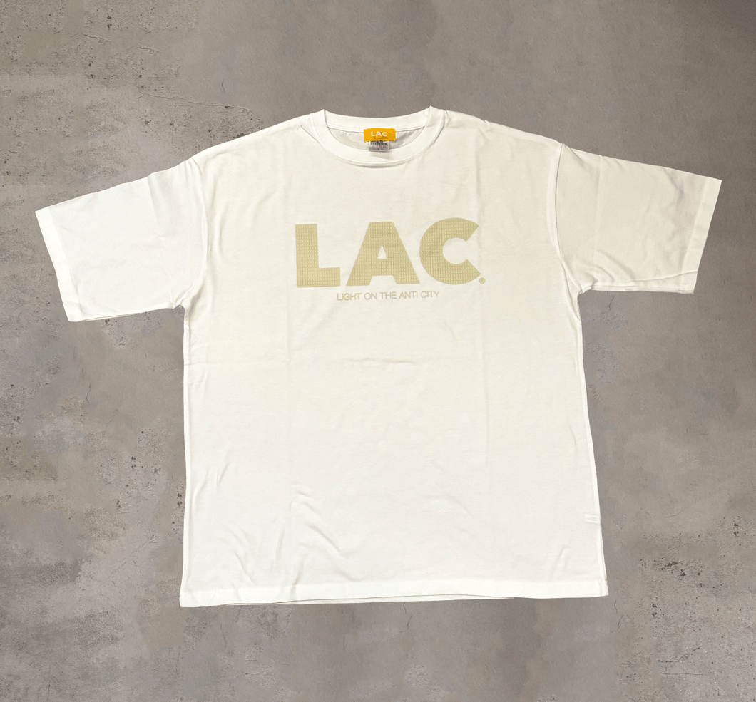 TILE LOGO TEE - WHITE/BEIGE